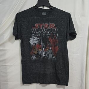Star Wars The Last Jedi Womens Med Charcoal Graphic Tee